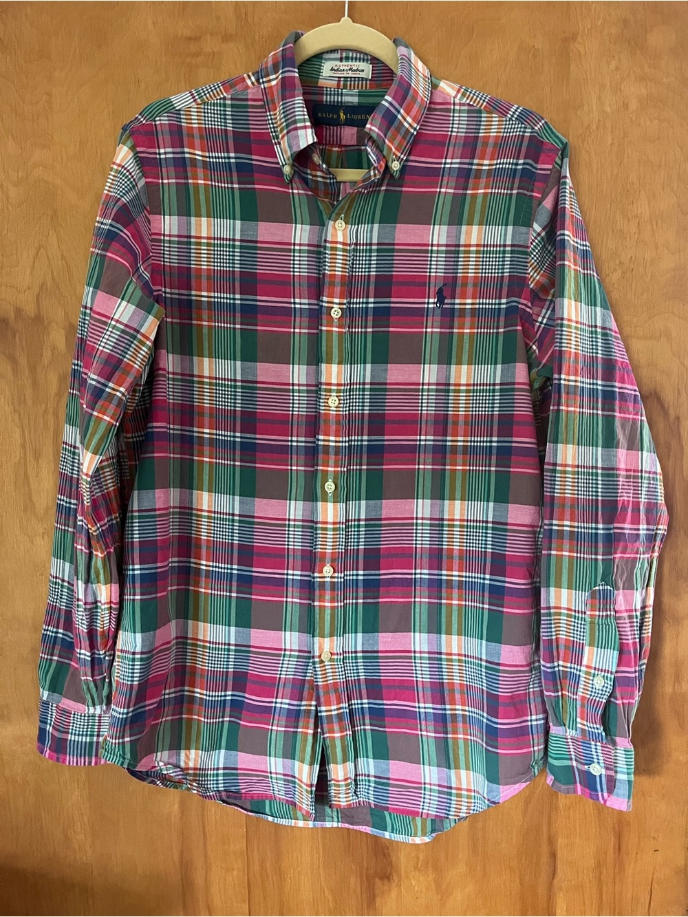 Ralph Lauren Pink & Green Plaid Button-Down Shirt